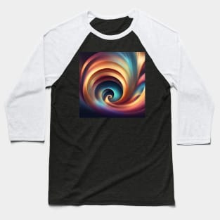 Multicolor spiral Baseball T-Shirt